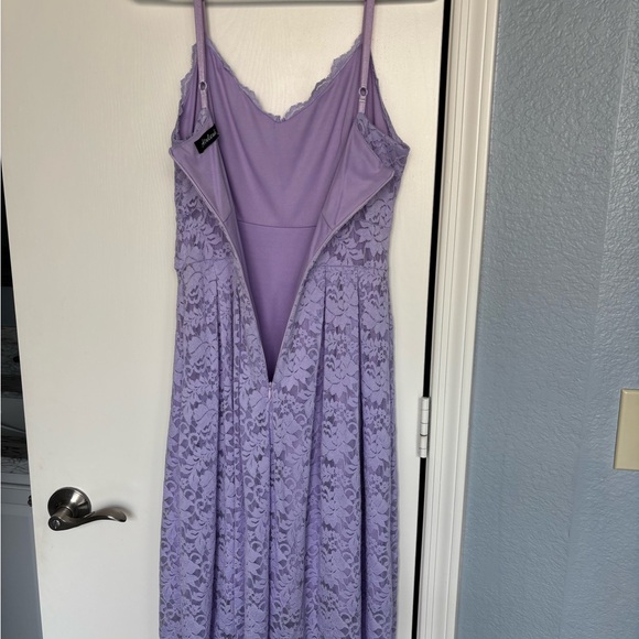 A-Line Purple Lace Dress - Picture 9 of 9